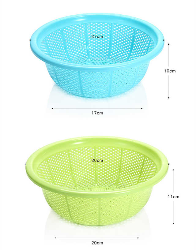圆形镂空沥水洗菜篮塑料篮子厨房洗菜盆水果篮蔬果沥水篮收纳篮