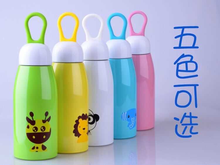 保温杯便携水杯创意卡通杯子女学生韩版可爱儿童简约不锈钢真空壶