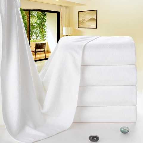 酒店浴巾宾馆专用大毛巾白色吸水柔软成人男女家用批发美容院浴巾