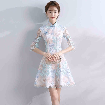敬酒服金丝绒旗袍裙套装夏长袖旗袍连衣裙伴娘礼服学生女童长款春夏套装女女士丝袜短款宝宝冬耳坠短款古代嫁衣盘扣扣子性感夜店女