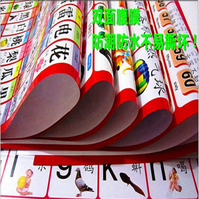 【特卖】【新品】【2017新款正品】【血亏】撕不烂20张不重样宝宝认知挂图无声儿童看图识字挂图全套早教墙贴海报婴儿贴画启蒙送胶带