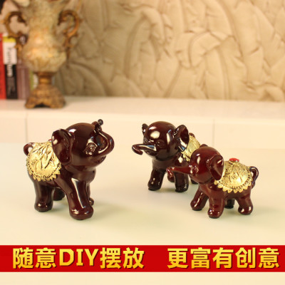 【2017新款】【送烫金垫】欧式家居大象摆件吉祥三宝电视柜装饰品酒柜办公室摆设品客厅乔迁送礼镇宅风水三连象摆件树脂工艺品创意送礼结婚礼物欧式招财新房装饰格调田园怀旧圣诞地中海风情淡雅摩天轮美式乡村大象凳平安是福镇宅情人节财神爷姻缘摆件家居饰品创意家居摆设