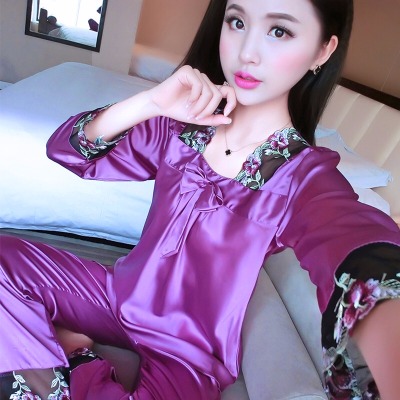 长筒袜女韩版睡衣三件套内衣和服睡衣女裙子女秋天套装女产妇睡款女人棉袄夏季女真丝两件套版宽松女人烟春季睡长袖孕衣夏小男士冬