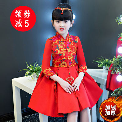 过年服装唐装女套装女旗袍冬唐装女冬季儿童纯棉棉衣婴儿唐装女唐装棉袄女儿童男套装冬公主裙夏儿童冬裙子唐装套装女唐装男童冬儿