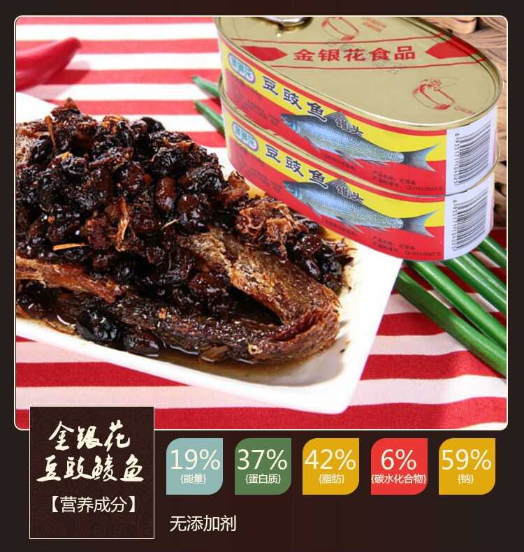 优质豆豉鱼鱼罐头鱼148g即食罐头速食品下酒下饭菜好味道熟食鱼肉