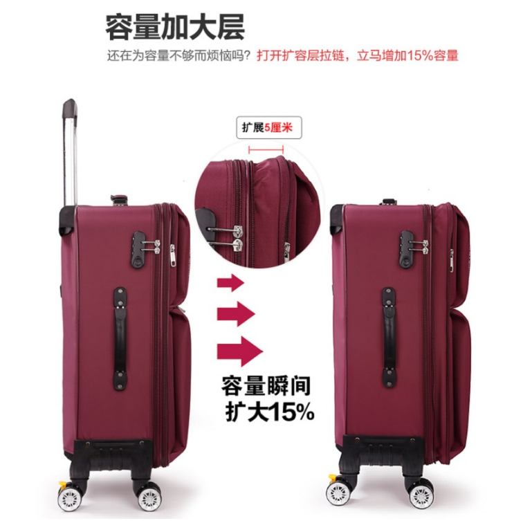 Oxford cloth luggage case men and women luggage universal wheel student Trolley Case canvas case