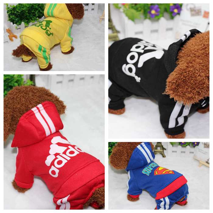 Spring and autumn winter four legged clothes pet dog clothes four legs fleece clothes four legs Batman Superman clothes