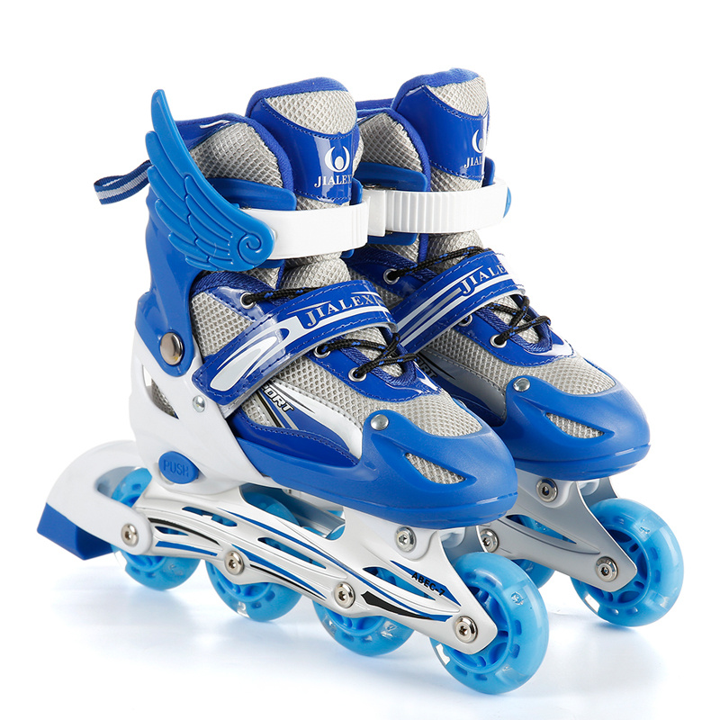 儿童溜冰鞋全闪套装男女孩旱冰鞋滑冰鞋轮滑鞋初学者可调直排护具
