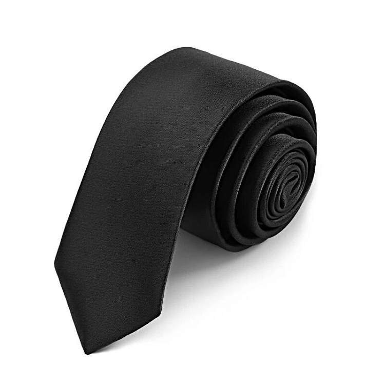 商务懒人休闲窄领带男ktv酒吧夜店模特学生纯黑色领带男新郎结婚