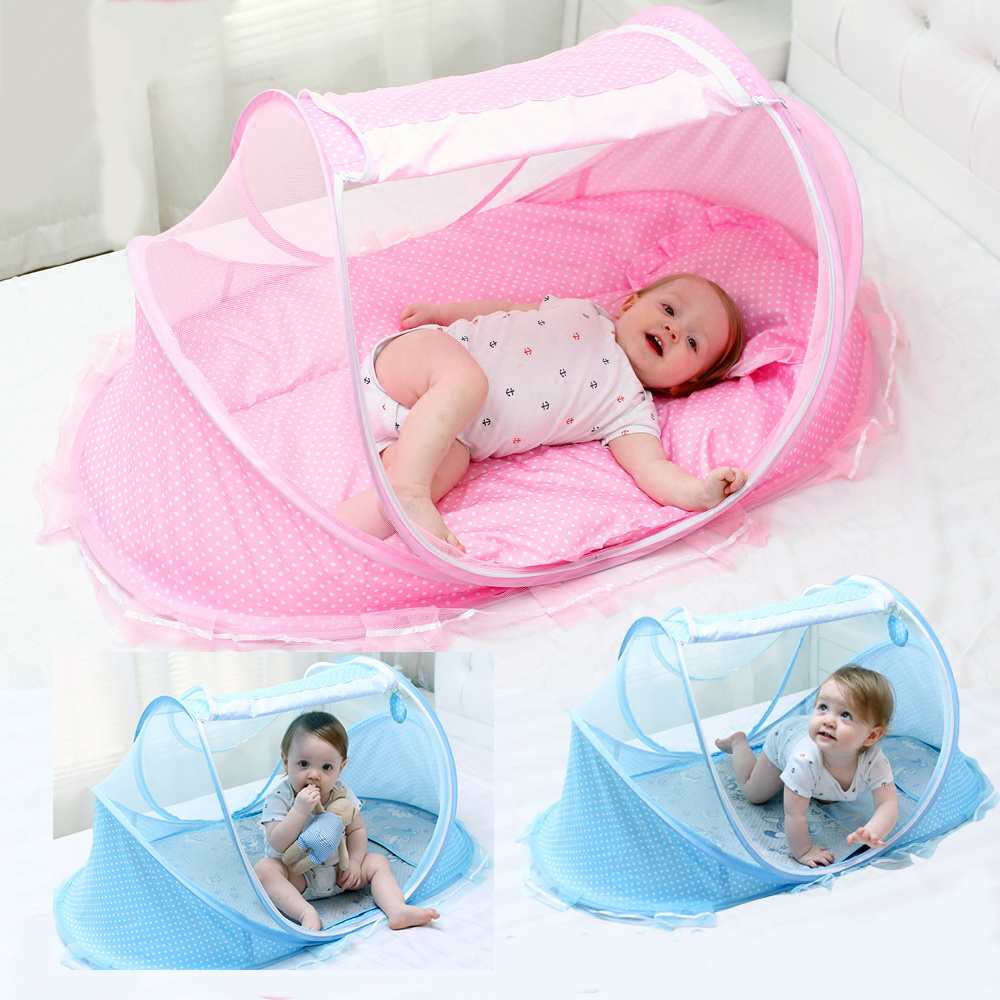 Baby mosquito net cover no installation folding baby sleeping yurt baby newborn bed mosquito proof tent