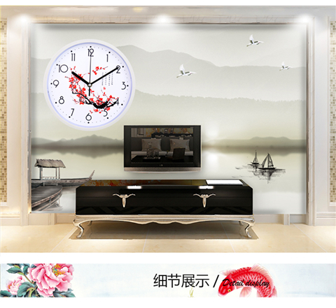 铂晨时尚现代挂钟客厅卧室挂表静音时钟卡通挂钟简约创意石英钟表