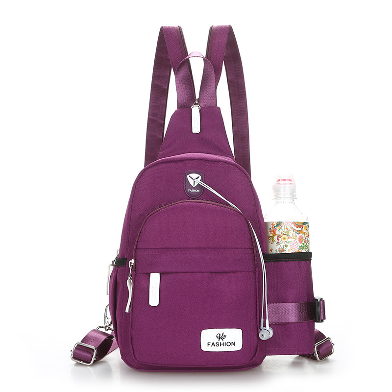 New Korean dual purpose travel Mini Backpack chest bag women's leisure nylon travel messenger backpack water bottle bag