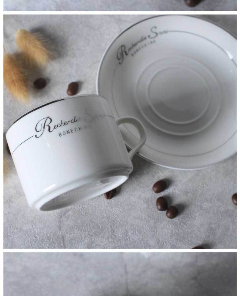 欧式陶瓷杯水杯咖啡杯套装创意家用简约骨瓷花茶杯送碟勺架子
