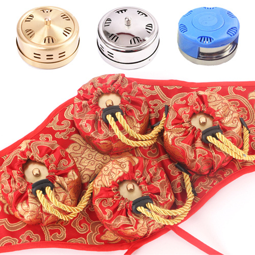 便携式膝盖艾灸盒随身灸温灸器纯铜家用腿部关节全钢电镀便携温灸