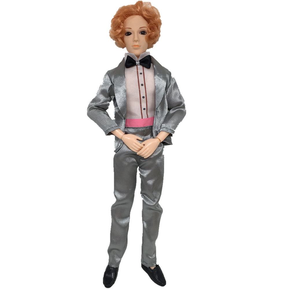男芭比娃娃3d真眼珠32厘米男孩实身关节衣服王子新郎西装肯换套装