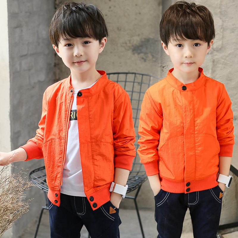 Children's wear boy's spring and autumn jacket new coat little boy's summer sun proof suit casual middle and large children's baseball suit