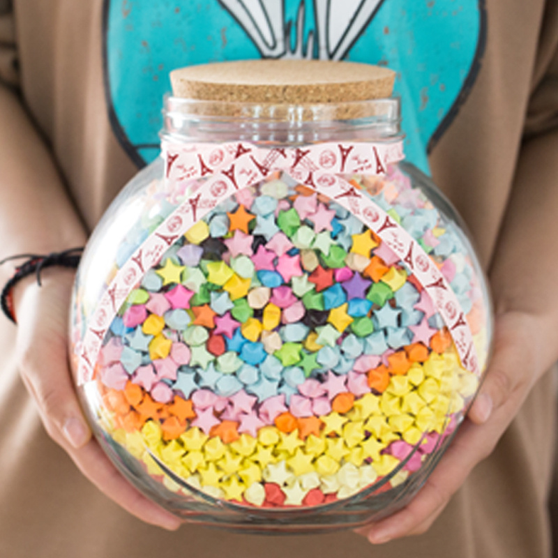 生日礼物玻璃瓶许愿瓶520星星瓶幸运星木塞男女瓶子漂流瓶星空瓶