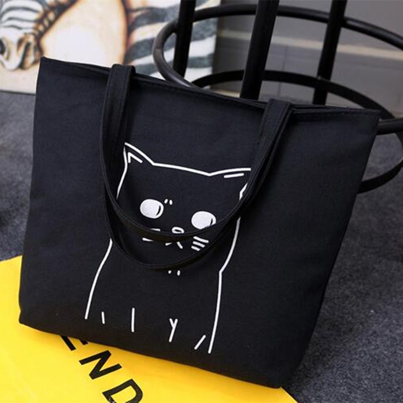 Korean canvas bag literary women's bag single shoulder simple leisure students large capacity handbag shopping bag big bag