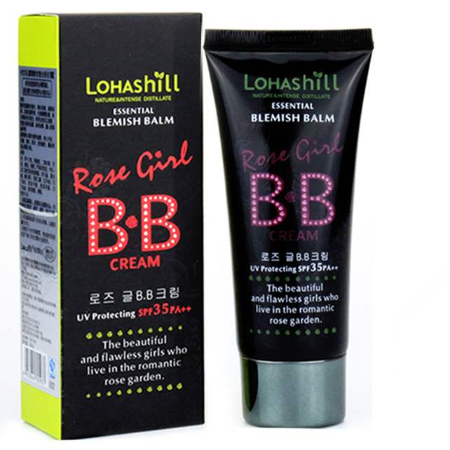 露韓飾Lohashill正品玫瑰女孩裸妝bb霜60ML美白遮瑕隔離 937