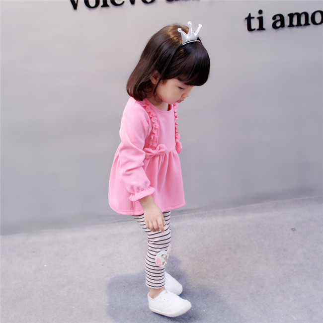 新款女童秋季套装女宝宝0-1-2-3岁婴幼儿童装韩版长袖秋装两件套