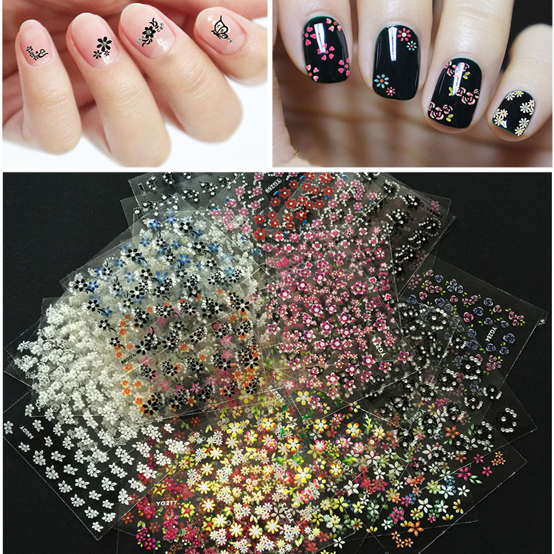 Manicure stickers 3D three dimensional waterproof nail stickers French manicure tools accessories children's nail stickers