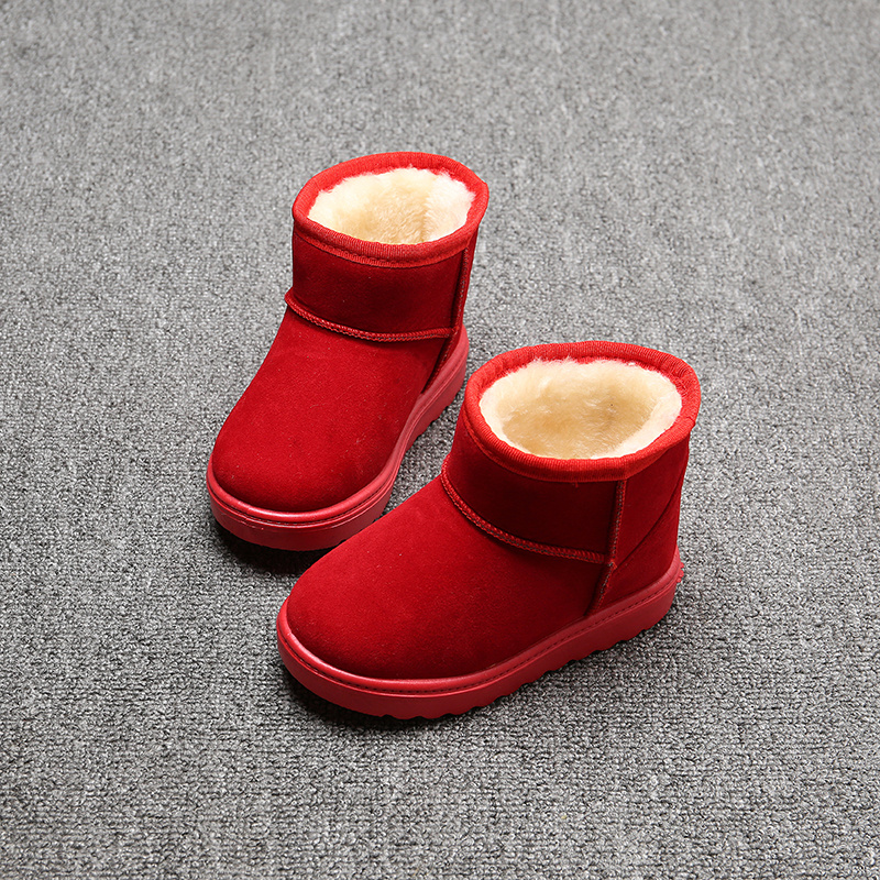 Children's snow boots antiskid waterproof autumn and winter cotton boots for boys and girls warm baby cotton shoes