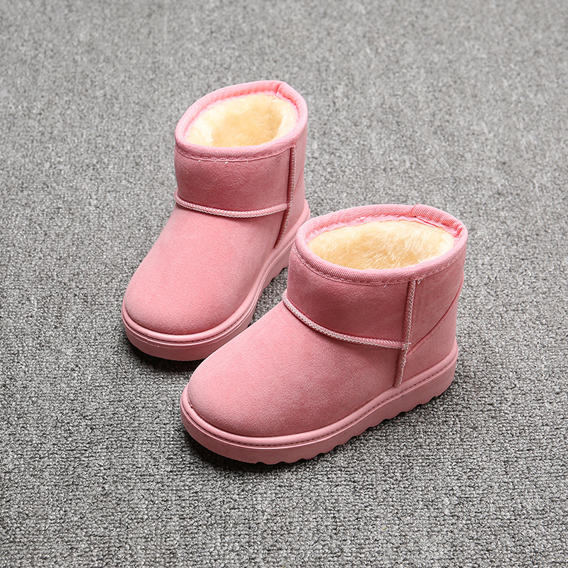 Children's snow boots antiskid waterproof autumn and winter cotton boots for boys and girls warm baby cotton shoes