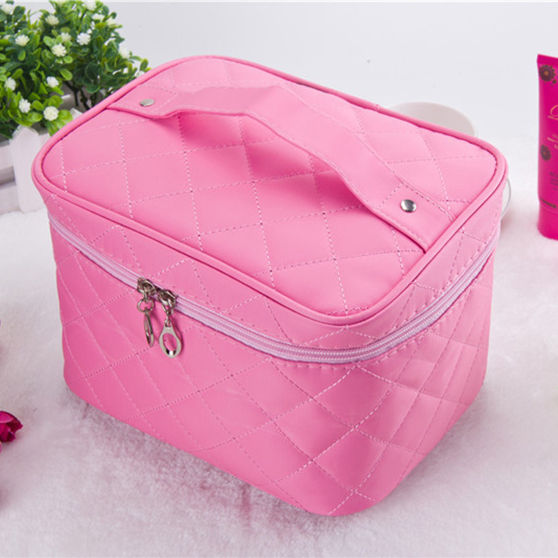 Student Korean version cosmetic bag female large-capacity waterproof storage bag portable travel large rhombic cosmetic bag 93