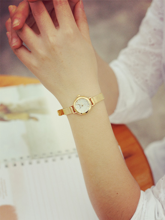 gold watch women small