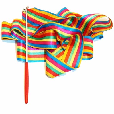 【1条-5条】艺术体操彩带4米儿童舞蹈演出用丝带户外玩具道具礼物