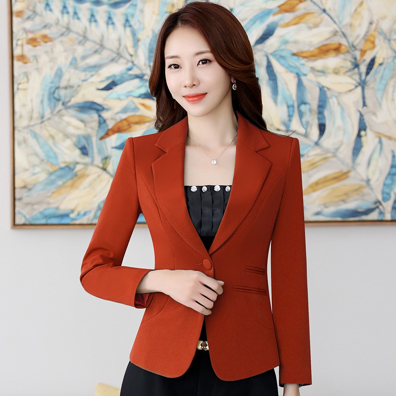 Small suit jacket female  new spring and autumn Korean style women's tailored jacket short section versatile long-sleeved ladies suit