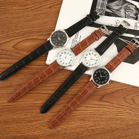 Minimalist Quartz Watch For Couples And Students Casual Style_voghion.com