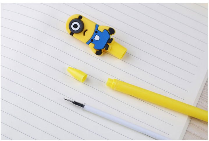 小黄人中性笔大眼萌签字笔水性笔针管笔办公学生文具用品创意批发