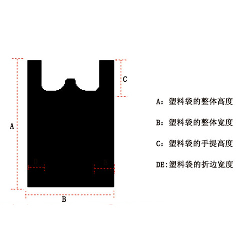 1000只塑料袋黑色塑料袋背心袋大小号手提式水果蔬菜购物袋垃圾袋
