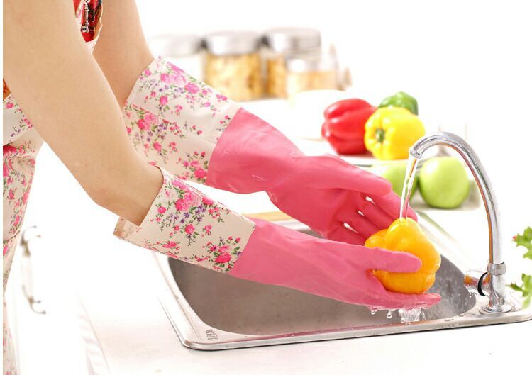 【1双/3双/5双】加绒保暖家务手套厨房好帮手洗碗手套冬季防水