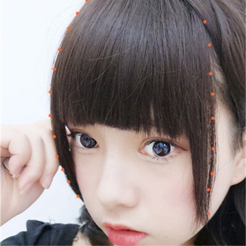 刘海假发片真发隐形无痕女士一刀齐头帘发片修脸假流海齐刘海假发