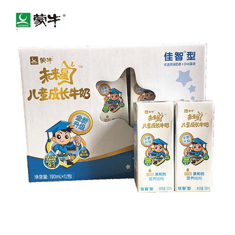 【蒙牛】未来星儿童成长牛奶佳智型190ml*12支儿童奶