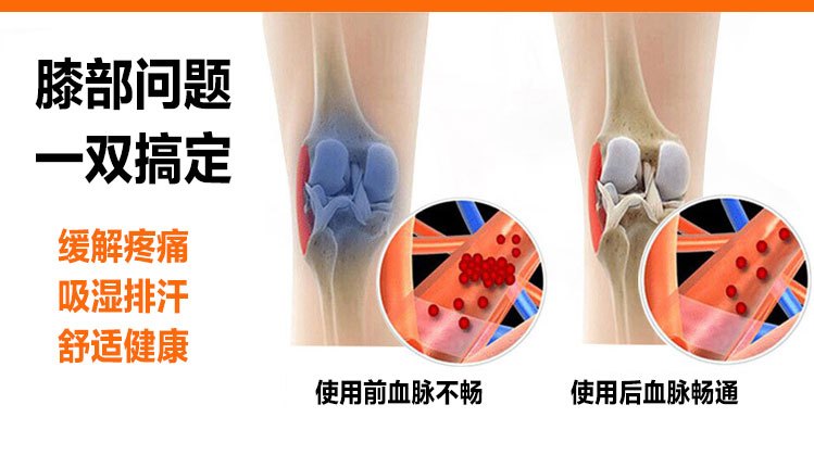 冬季自发热护膝防寒保暖半月板损伤关节炎护腿套中老年男女士护膝