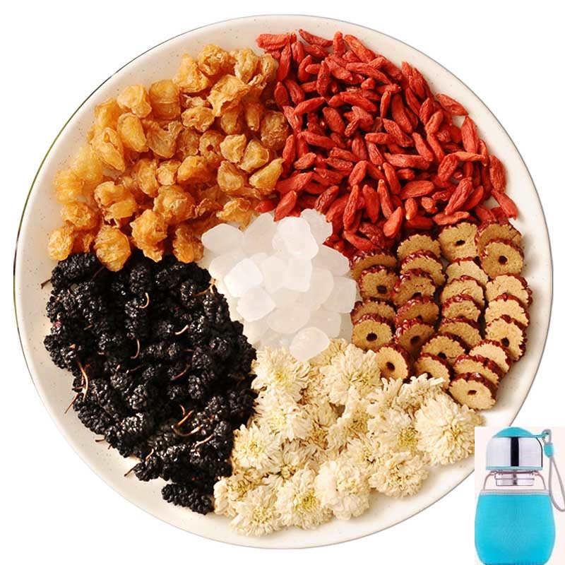 五宝茶男人茶桑葚红枣桂圆菊花枸杞茶肾茶气血男士花茶组合老公茶 - 