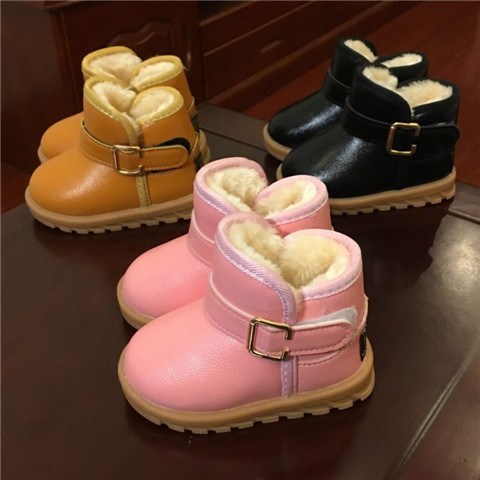 Baby snow boots waterproof baby shoes walking shoes soft soled girl's cotton shoes short boots boys' shoes Martin boots warm