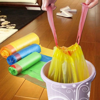 10卷自动收口垃圾袋加厚手提式家用抽绳穿绳厨房塑料袋自动收口