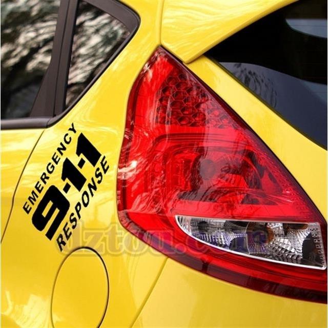 【防水防晒 送刮板】划痕遮挡 汽车侧门贴纸 数字911英文车