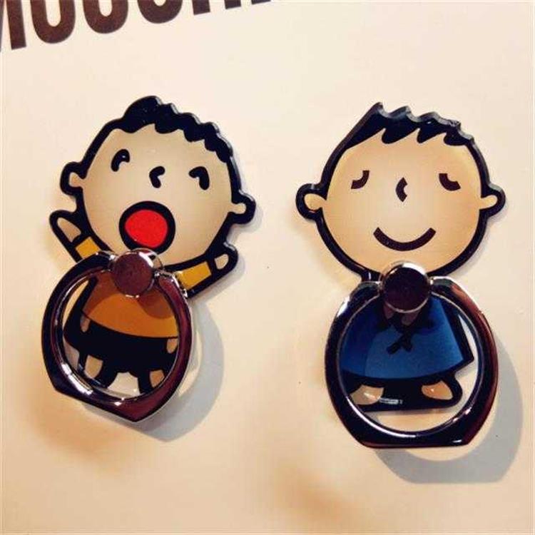 情侣大口仔指环支架iring卡通招财小米三星苹果iphone6手机防盗扣