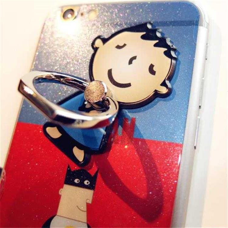 情侣大口仔指环支架iring卡通招财小米三星苹果iphone6手机防盗扣