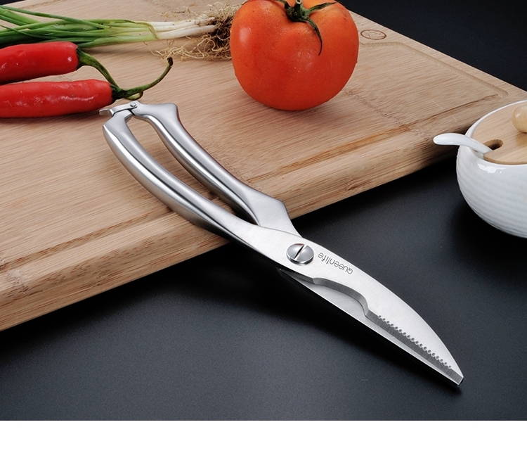 德国全不锈钢强力鸡骨剪厨房多功能家用剪刀加厚鱼骨食物剪肉