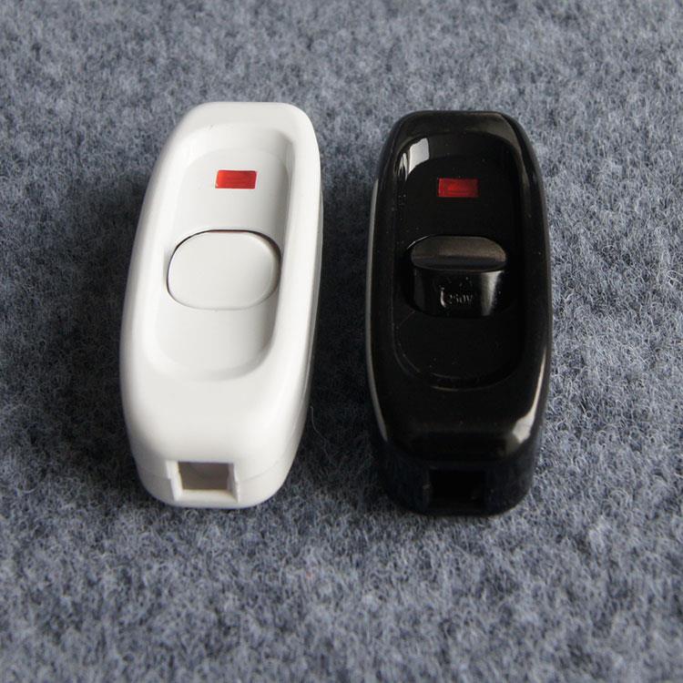 家用老式按钮床头开关10a手捏中途带指示灯电风扇小开关大功率