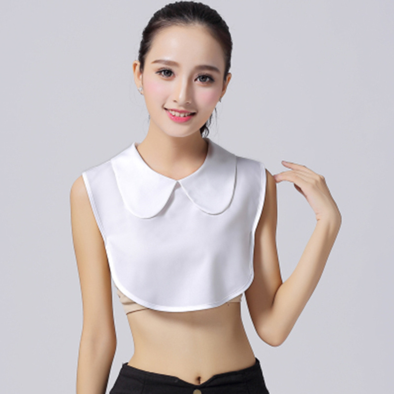 純色假領子 女 百搭春秋冬季小圓領襯衫假領襯衣假衣領裝飾假領子