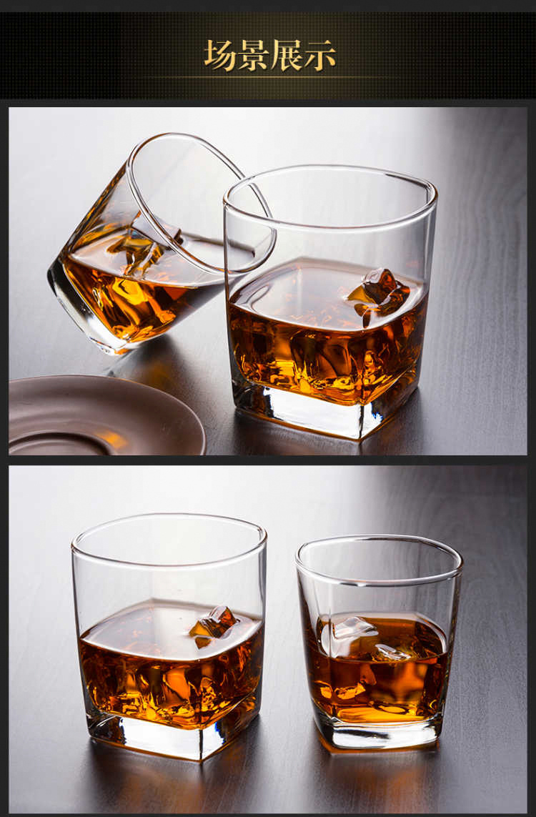  玻璃杯套装无铅耐热水杯家用茶啤酒杯白酒广告饮料杯