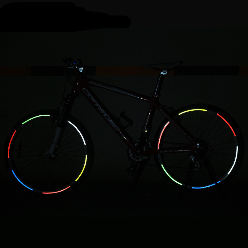 自行车反光贴山地车贴纸单车车贴装饰死飞夜光贴纸车轮贴装备配件