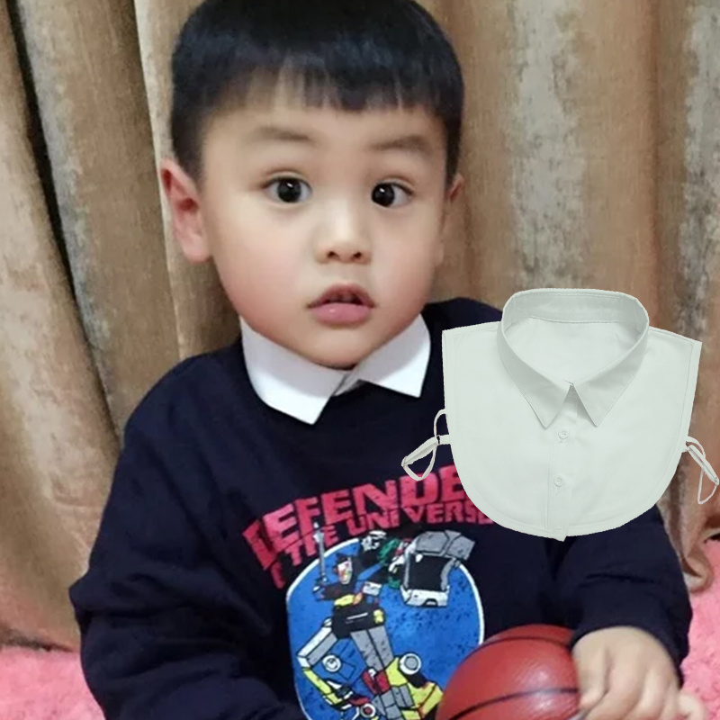 純色男女假領童兒童假領子磨毛純棉小孩子襯衣領學生假衣領小碼